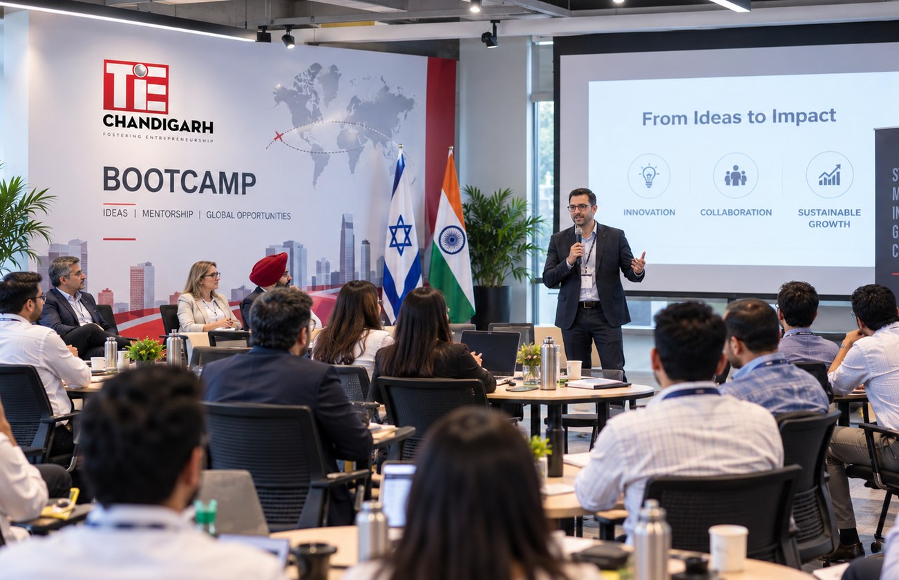 Nationwide participants at the Israel-TiE Chandigarh business plan competition bootcamp